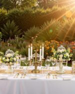 Nervure 350PCS Clear Gold Plastic Plates - Gold Plastic Dinnerware Sets for 50 G... - Image 4