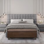 51 Inch Storage Ottoman, Storage Bench with Safety Hinge, Upholstered Synthetic ... - Image 3