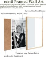 EcoHest Trendy After the Disco Party Framed Wall Art, 12x16 in OAK Wood Black an... - Image 4