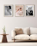 EcoHest Trendy After the Disco Party Framed Wall Art, 12x16 in OAK Wood Black an... - Image 8