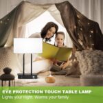 Bedside Touch Control Table Lamp with Dual USB Charging Ports 1 AC Outlet, 3 Way... - Image 6