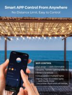 XMCOSY+ Patio Lights, Smart 50Ft Outdoor String Lights with 25 Dimmable G40 Glob... - Image 3