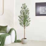 VeriNatural 6FT Artificial Olive Tree Indoor – Real Wood Trunk Tall Faux Olive T... - Image 3