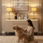 Cordless Table Lamp Set of 2 for Living Room, Gold Mid Century Modern Lamp with ... - Image 3