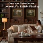 Cordless Table Lamp Set of 2 for Living Room, Gold Mid Century Modern Lamp with ... - Image 5