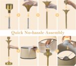 Cordless Table Lamp Set of 2 for Living Room, Gold Mid Century Modern Lamp with ... - Image 6