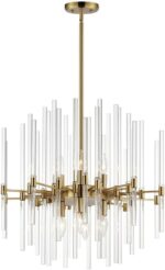 Maxim Lighting Divine 22" 8-Light Chandelier | Heritage Steel Finish | Clear Gla... - Image 3