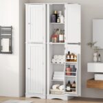 Function Home Tall Bathroom Storage Cabinet, 64" Slim Kitchen Pantry with Door S... - Image 3