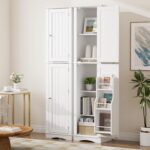 Function Home Tall Bathroom Storage Cabinet, 64" Slim Kitchen Pantry with Door S... - Image 9