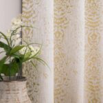 Gold Yellow Curtains for Living Room 84 Inch Length 2 Panels Set Vintage Mid Mod... - Image 2