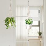LEWESU Macrame Plant Hanger Indoor Set of 2 with 4 Hooks, Indoor Outdoor Hanging... - Image 8
