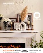 7.2″Hx8.9″H Donut Shape Decorative Vase Set of 2, Ceramic, Modern Minimalism Sty... - Image 5