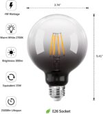 ONEWISH LED Globe Bulb, Warm White 300LM 2700K 4W, 35W Equivalent, E26 Base, Edi... - Image 3