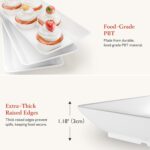 3-Tier Melamine Serving Tray Set, 11.5" x 5.6" Platters for Serving Food, Black ... - Image 6