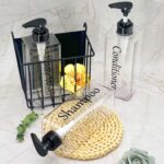 Shampoo and Conditioner Dispenser(Clear, Set of 3, 27oz)- Refillable & EmptySham... - Image 5