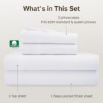 California Design Den Soft 100% Cotton Queen Sheet Set, 400 Thread Count Good Ho... - Image 4