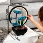 AOZITA Tabletop Fountain, Indoor Waterfall Fountain, Small Home Décor Zen Relaxa... - Image 3