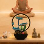 AOZITA Tabletop Fountain, Indoor Waterfall Fountain, Small Home Décor Zen Relaxa... - Image 7
