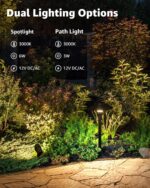 SUNVIE All-in-ONE Landscape Lighting Kit 6-Pack LED Outdoor Pathway Lights, 2-Pa... - Image 3