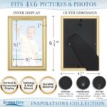 Icona Bay 4x6 Gold Picture Frame Beautifully Detailed Molding, Contemporary Pict... - Image 4