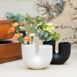 Vipush Ceramic Vase Set for Modern Home Decor Aesthetic, White and Black Round M... - Image 4