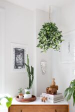 Briful Artificial Hanging Plants in Black Pot 17.7" Lifelike Trailing Faux Water... - Image 4