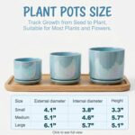 EFISPSS Ceramic Planter 4+5+6 Inch Ceramic Flower pots for Indoor Plants with Dr... - Image 4