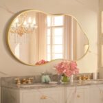 Dorlicecass Irregular Wall Mirror - Wall Mirrors Decorative 24"x36" Gold Asymmet... - Image 3