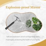 Dorlicecass Irregular Wall Mirror - Wall Mirrors Decorative 24"x36" Gold Asymmet... - Image 5