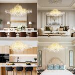 YUYI 47" Modern Gold Tree Branch Crystal Chandeliers, 14-Light Luxury Rectangula... - Image 4