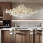YUYI 47" Modern Gold Tree Branch Crystal Chandeliers, 14-Light Luxury Rectangula... - Image 8