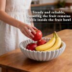 Large Decorative Bowl, 10" Concrete Decorative Fruit Bowls for Home Decor, Moder... - Image 4