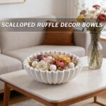 Large Decorative Bowl, 10" Concrete Decorative Fruit Bowls for Home Decor, Moder... - Image 7