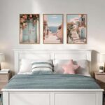 KAIRNE Italy Coast Cityscape Framed Canvas Wall Art Set, Neutral Italian Country... - Image 5