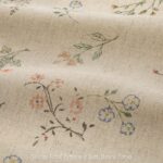 Floral Farmhouse Vintage Linen Shower Curtain, French Country Spring Shower Curt... - Image 5