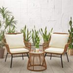 EROMMY 3-Piece Patio Conversation Bistro Set, Outdoor All-Weather Wicker Balcony... - Image 10