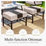 Sophia & William Patio Furniture Sets for 9 with 45" Gas Fire Pit Table Outdoor ... - Image 5