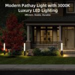 Modern Landscape Path Light,40 Inch Aluminum Pathway Bollard Lights Outdoor High... - Image 5