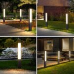 Modern Landscape Path Light,40 Inch Aluminum Pathway Bollard Lights Outdoor High... - Image 6
