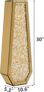 SHYFOY 30" Tall Floor Vase Gold Crushed Diamond Tall Vases for Decor Living Room... - Image 7