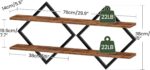 CHOEZON Floating Shelves, Set of 2 Wall Shelves, 2-Tier Hanging Shelves, Wall Sh... - Image 3