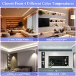 COB Smart LED Strip Light - 16.4ft/5m 2700K Warm White 24V Dimmable Strip Light ... - Image 5