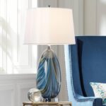 Possini Euro Design Pablo Modern Table Lamp 27" Tall Swirling Multi Color Blue H... - Image 3