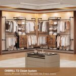 ONBRILL T2 Wall Mounted Industrial Pipe Clothing Rack, Closet Organizers and Sto... - Image 4