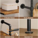 ONBRILL T2 Wall Mounted Industrial Pipe Clothing Rack, Closet Organizers and Sto... - Image 6
