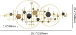homary Metal Wall Decor, 3D Glam Gold Round Wall Art with Decorative Sequins, Mo... - Image 3