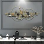 homary Metal Wall Decor, 3D Glam Gold Round Wall Art with Decorative Sequins, Mo... - Image 7