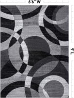 Rugshop Contemporary Abstract Circles Perfect for high Traffic Areas of Your Liv... - Image 3