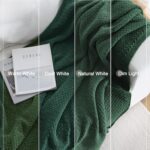 Whale Flotilla Chunky Knit Throw Blanket for Couch and Bed, Deep Green Decorativ... - Image 6
