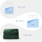 Whale Flotilla Chunky Knit Throw Blanket for Couch and Bed, Deep Green Decorativ... - Image 9